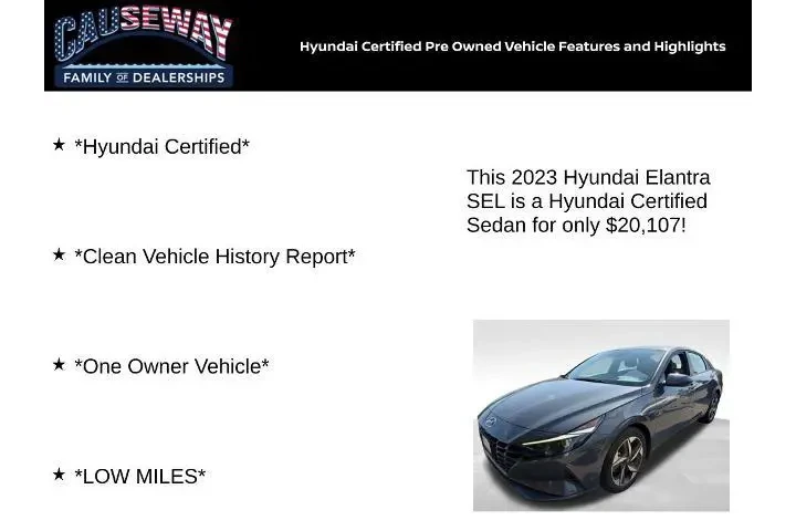 $20107 : Hyundai ELANTRA 2023 SEL 4dr image 2