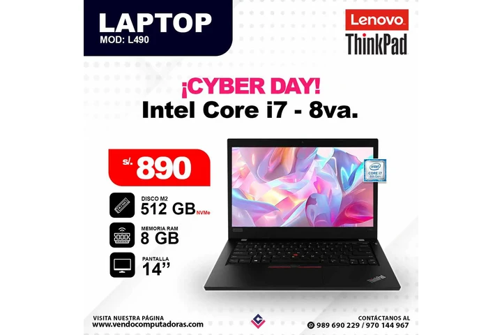 Laptop LENOVO Core i7 - 8va. image 1