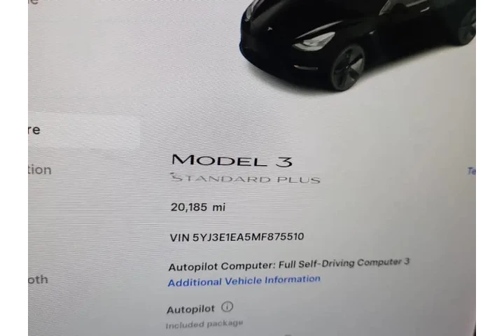 $25000 : 2021 Model 3 Standard Range P image 6