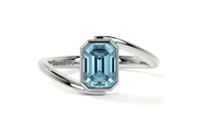Emerald Cut Aquamarine Ring en Newark