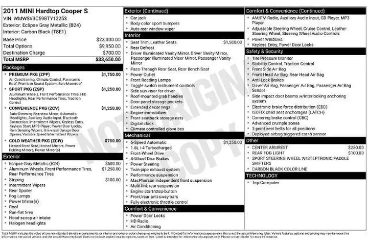 $8579 : MINI Cooper 2011 S 2dr Hatch image 2