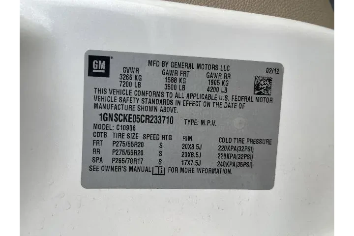 $11988 : Chevrolet Suburban 2012 4x2 image 5