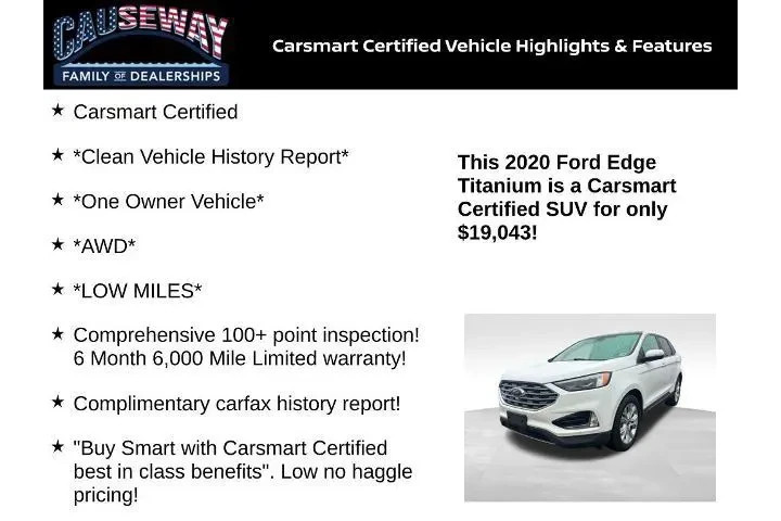 $19043 : Ford Edge 2020 AWD Titanium image 2