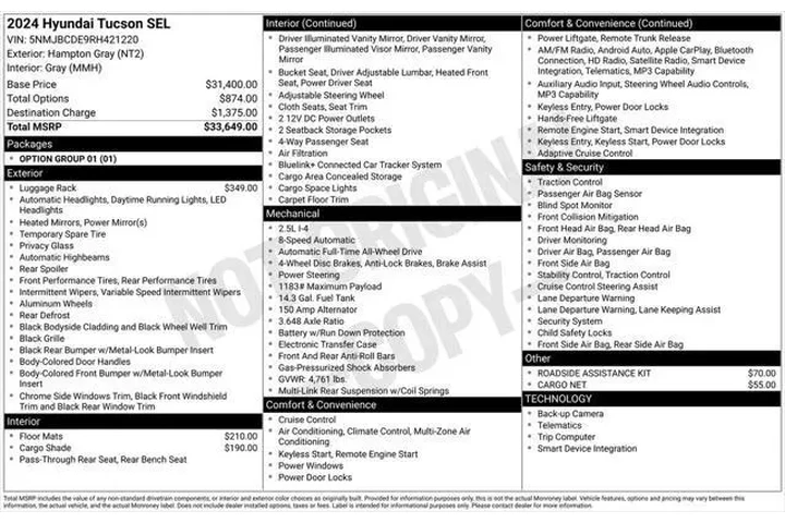 $25499 : Hyundai TUCSON 2024 AWD SEL image 7