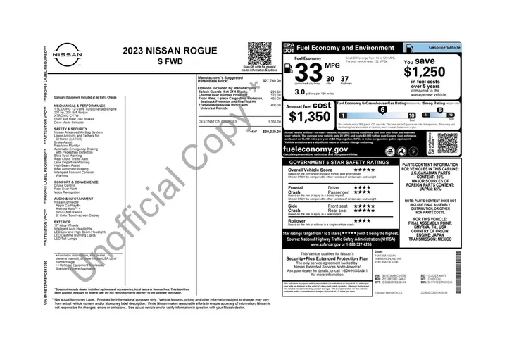 $18831 : Nissan Rogue 2023 S 4dr Cros image 2