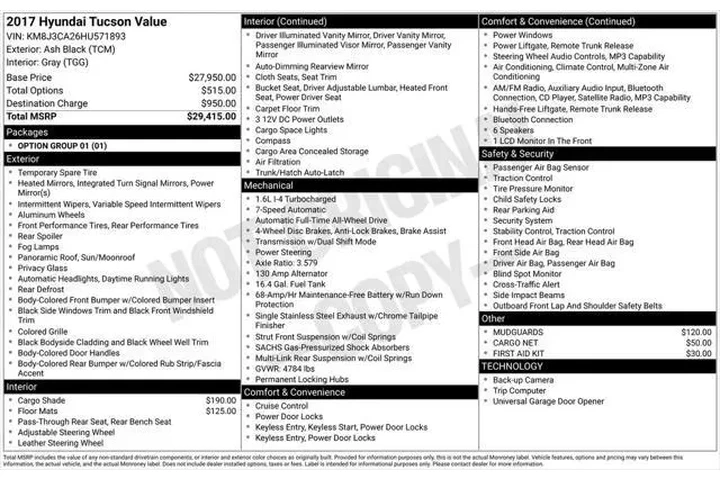 $12720 : Hyundai TUCSON 2017 AWD Valu image 5