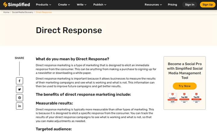 what is direct response image 1