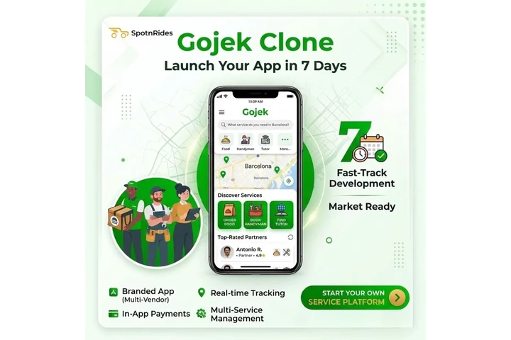 Gojek clone - SpotnRides! image 1