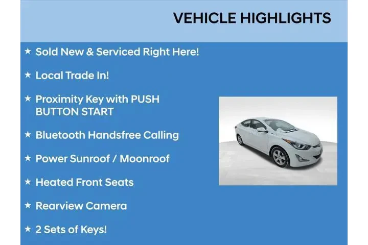 $10746 : Hyundai ELANTRA 2016 Value E image 2