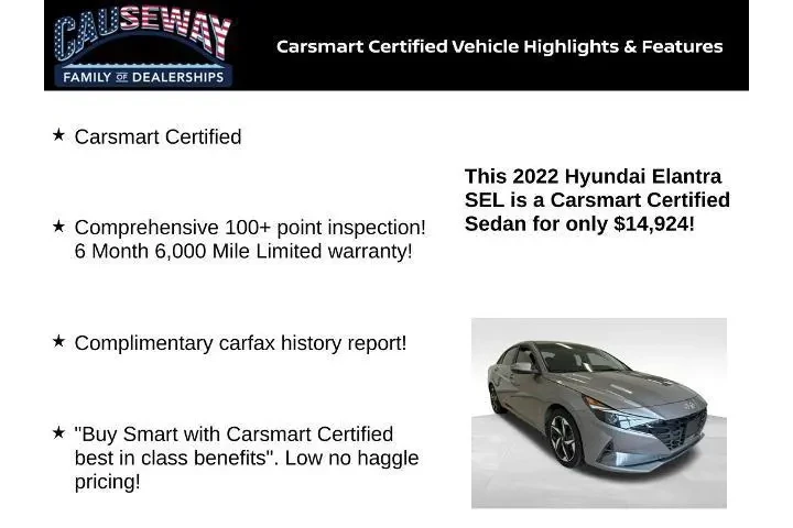 $14924 : Hyundai ELANTRA 2022 SEL 4dr image 2
