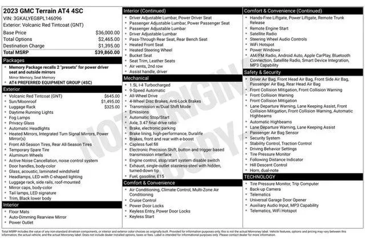 $27795 : GMC Terrain 2023 AWD AT4 4dr image 2