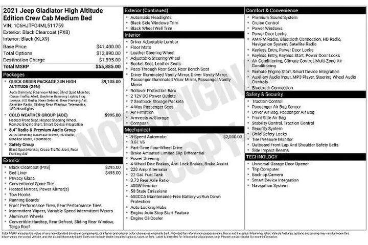 $39998 : Jeep Gladiator 2021 4x4 Over image 6