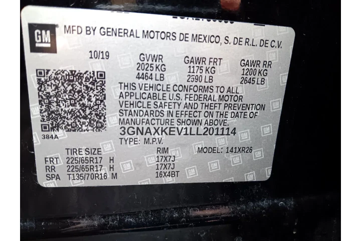 $9995 : 2020 Equinox LT image 6