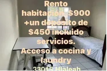 Rento Habitación en Hialeah