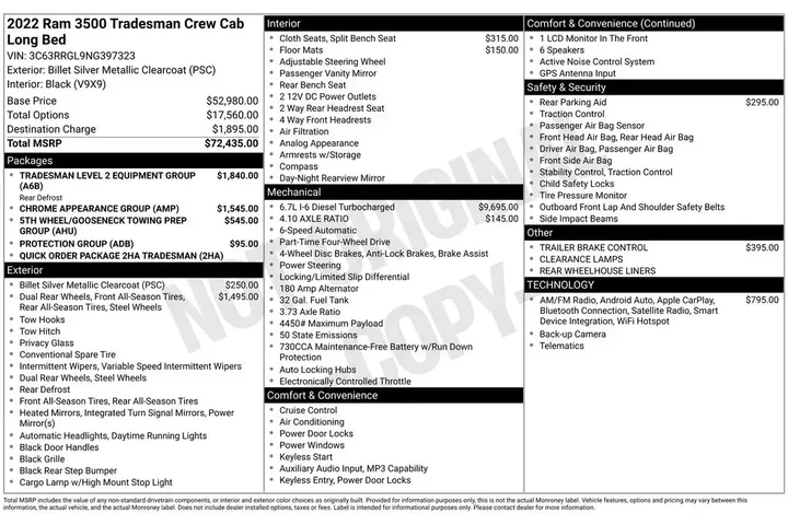 $39900 : Ram 3500 2022 4x4 Tradesman image 2