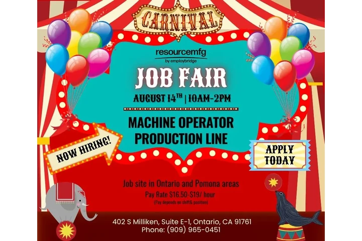 JOB FAIR MACHINE OPERATORS image 1
