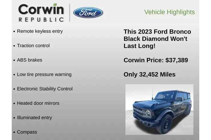 $37389 : Ford Bronco 2023 4x4 Outer B image 6