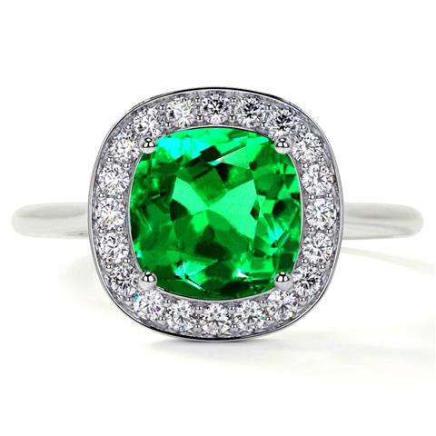 natural emeraldengagement ring image 1