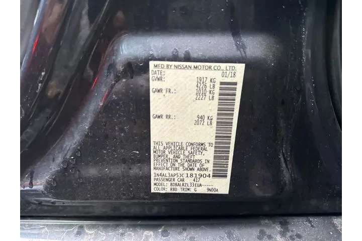 $15615 : Nissan Altima 2018 2.5 SL 4d image 9