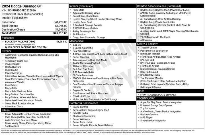 $31927 : Dodge Durango 2024 GT 4dr SU image 9