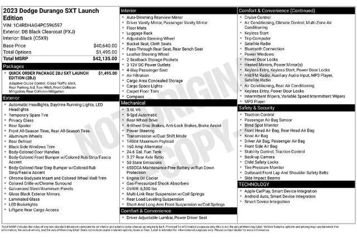 $24000 : Dodge Durango 2023 SXT 4dr S image 3