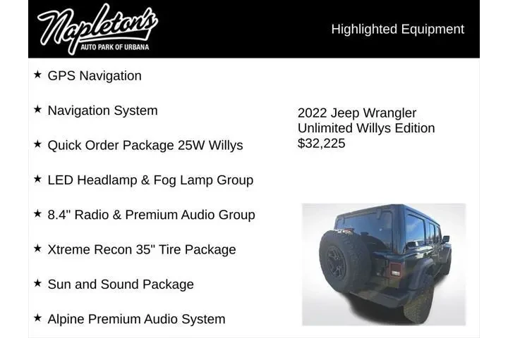 $32225 : Jeep Wrangler Unlimited 2022 image 3