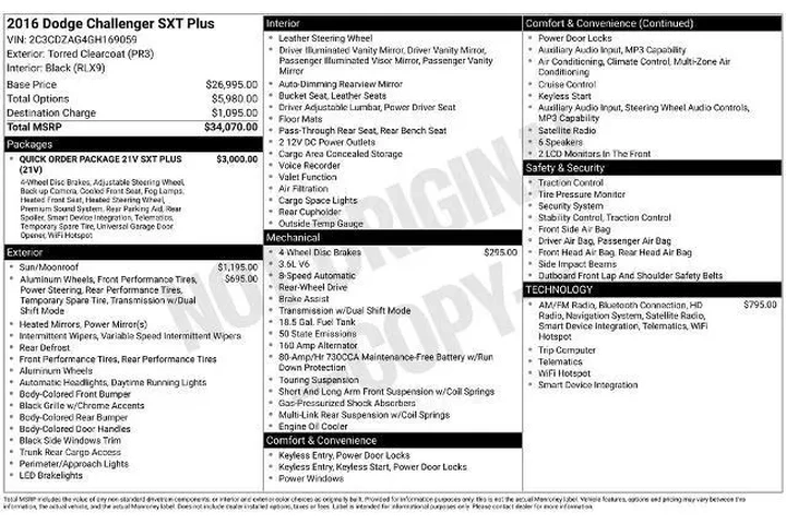 $13746 : Dodge Challenger 2016 SXT 2d image 2