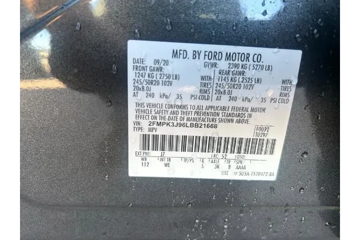 $18235 : Ford Edge 2020 ST Line 4dr C image 10