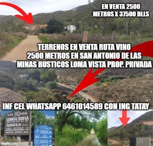 $37500 : EN VENTA RUTA VINO TERRENO image 1