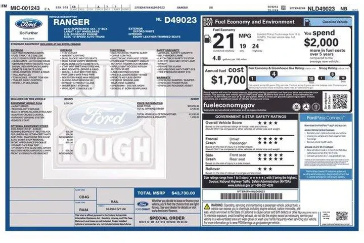 $29668 : Ford Ranger 2022 4x4 Lariat image 1