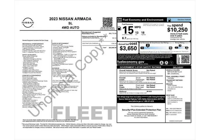 $35987 : Nissan Armada 2023 4x4 SL 4d image 3
