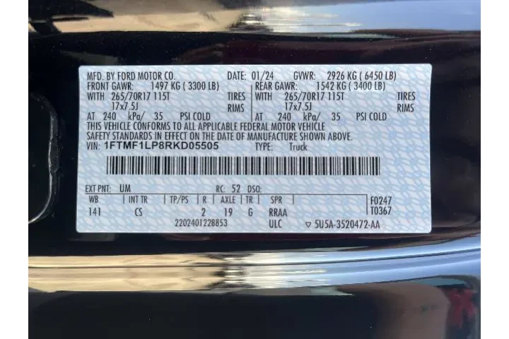 $33981 : Ford F-150 2024 4x4 XL 2dr R image 5