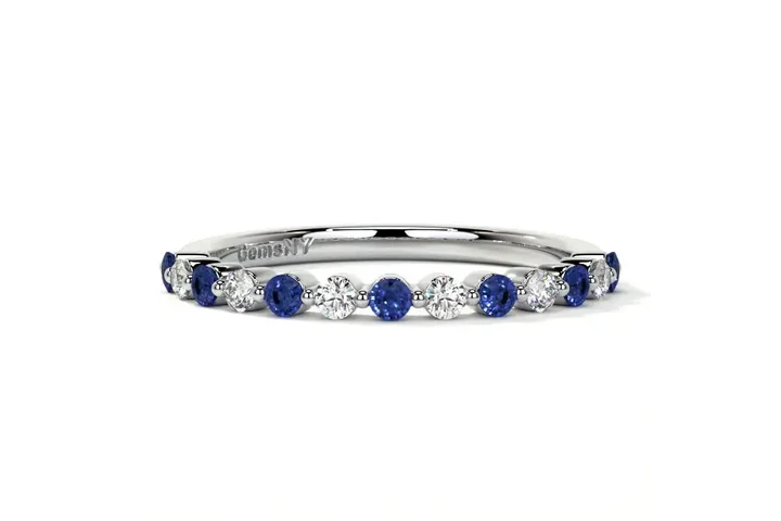 $1019 : Blue Sapphire Wedding Rings image 1