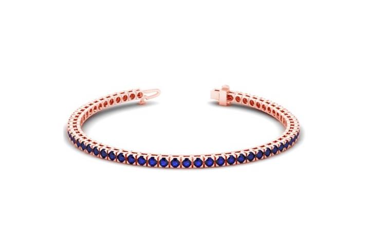 $1852 : Round Blue Sapphire Bracelet image 1
