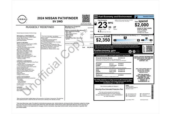 $26649 : Nissan Pathfinder 2024 SV 4d image 4