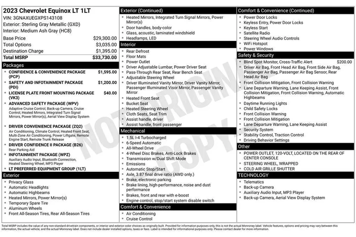 $16921 : Chevrolet Equinox 2023 4x4 L image 5