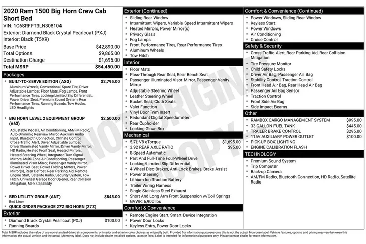 $30982 : Ram 1500 2020 4x4 Lone Star image 2