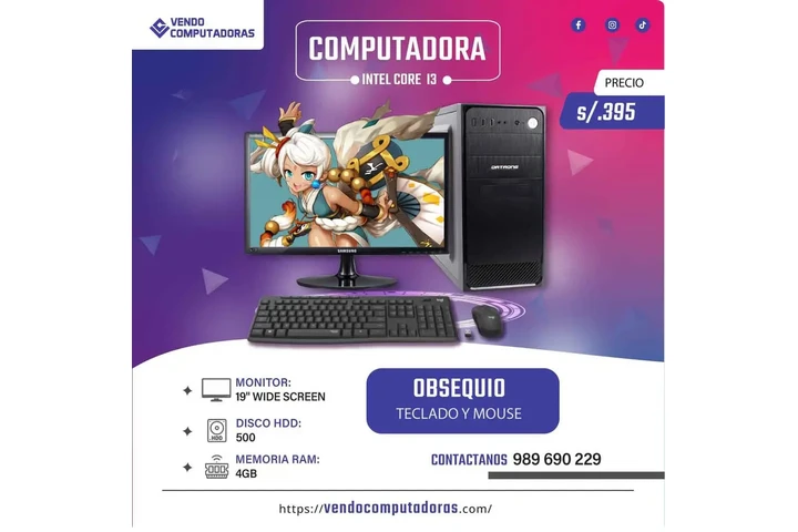 PC con monitor + regalos incl image 2