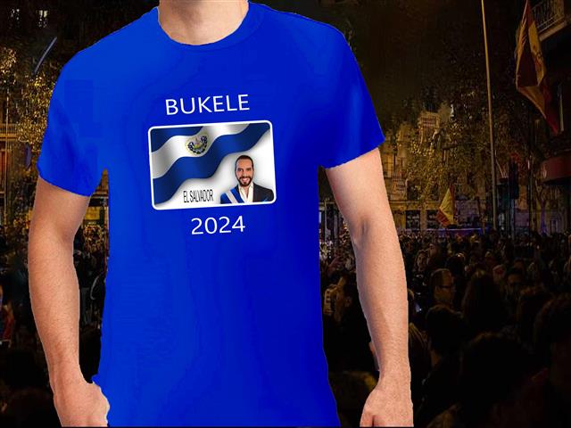 $25 : Bukele 2024 El Salvador tshirt image 1