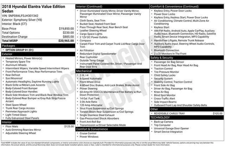 $8990 : Hyundai ELANTRA 2018 Value E image 4