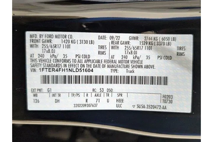 $33998 : Ford Ranger 2022 4x4 Lariat image 9