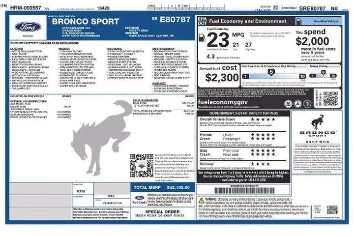 $32400 : Ford Bronco Sport 2025 AWD B image 3