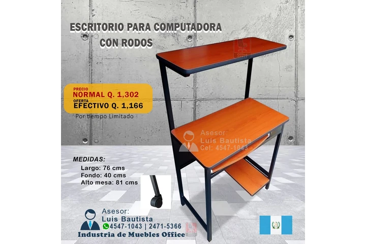 $1166 : ESCRITORIO PARA COMPUTADORA image 1