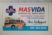 Ambulancias masvida 8297721986 en Santo Domingo