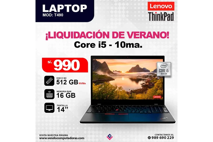 Laptop LENOVO Core i5 - 10ma. image 1