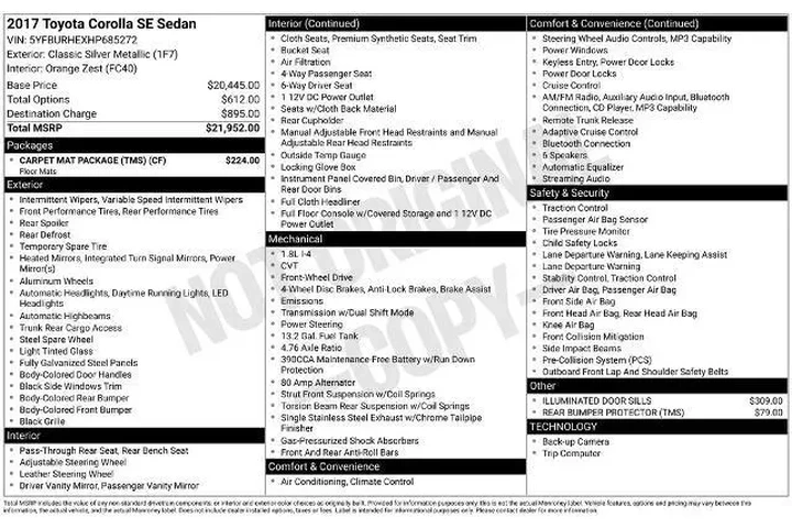 $18100 : Toyota Corolla 2017 L 4dr Se image 2