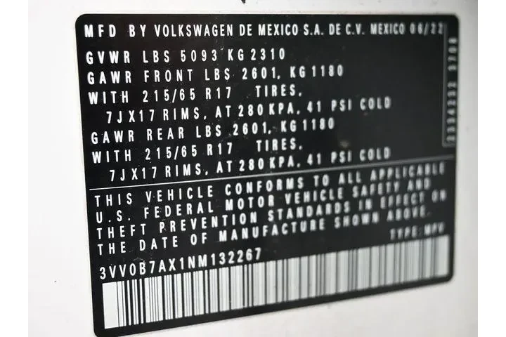 $21496 : Volkswagen Tiguan 2022 AWD S image 7