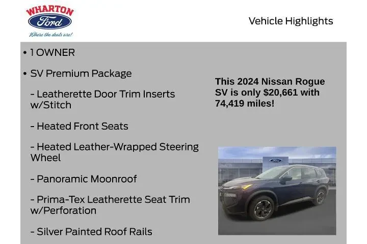 $20661 : Nissan Rogue 2024 SV 4dr Cro image 6