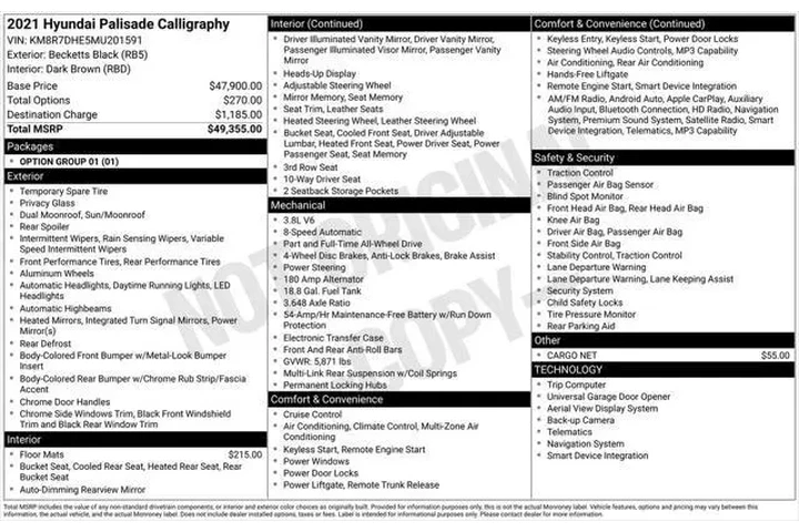 $32735 : Hyundai PALISADE 2021 AWD Ca image 5