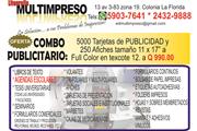 COMBO TARJETAS PUBLICITARIAS-A en Guatemala City
